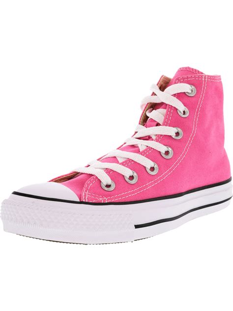 Converse Women S All Star Hi Pink High Top Leather Fashion Sneaker 5 5m