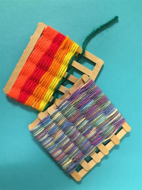 How To Make A Craft Stick Loom Recipe Craft Stick Crafts Weaving