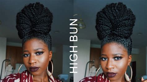 You can achieve this bun too! NATURAL HAIR TUTORIAL | HOW TO ACHIEVE A HIGH BUN (4A/4B ...