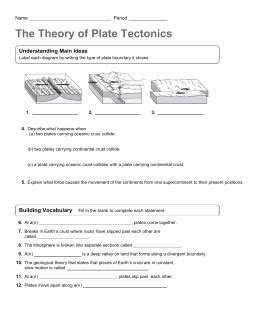 Active ridges, continental extensions, transform faults, ridge spreading rates and directions, continental rifts, subduction and. 50 Plate Tectonics Worksheet Answer Key | Chessmuseum ...