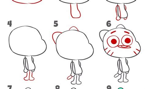 How To Draw Gumball Watterson Step 17 Drawing Tutorial Gumball Easy