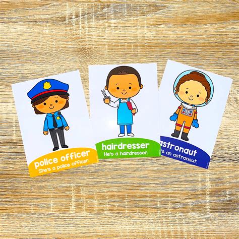 Jobs Flashcards For Kids Printable Occupations Flashcards Etsy Uk