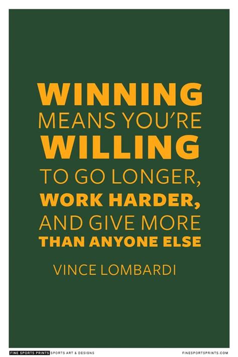 Lombardi motivational poster from successories great leaders. "Vince Lombardi Quote on Print. See more at www.finesportsprints.com #lombardi #sportsquote # ...