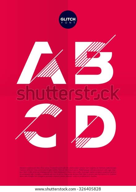 Typographic Alphabet Set Vibrant Colors Minimal Stock Vector Royalty