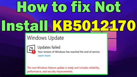 How To Fix Kb Fails To Install In Windows Not Install Youtube