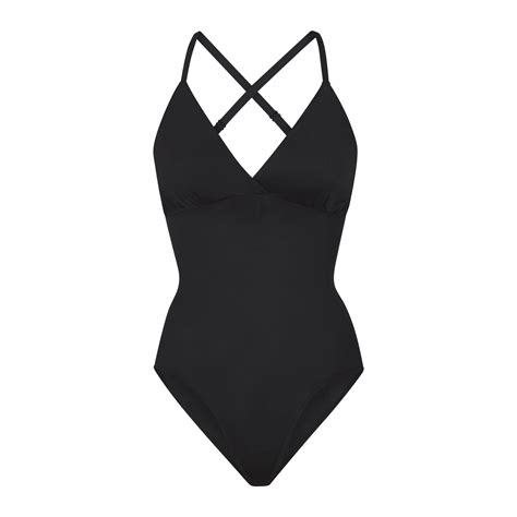 barely there bodysuit brief w snaps onyx