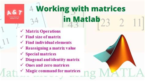 Mathematical Operations On Matrices In Matlab Special Matrices