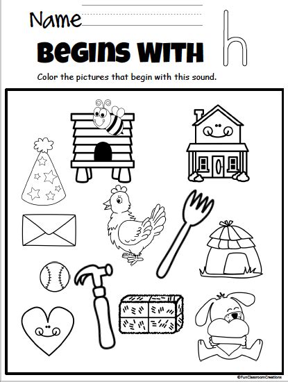Beginning Sounds Coloring Pages Beginning Sounds Beginning Sounds Pin