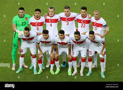 baku azerbaijan june 20 the turkish national football team during