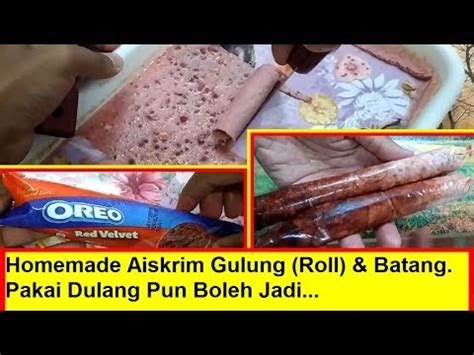 Asingkan biskut oreo dan krim, hancurkan. Resepi Aiskrim Gulung (Roll) & Aiskrim Malaysia Oreo Red ...