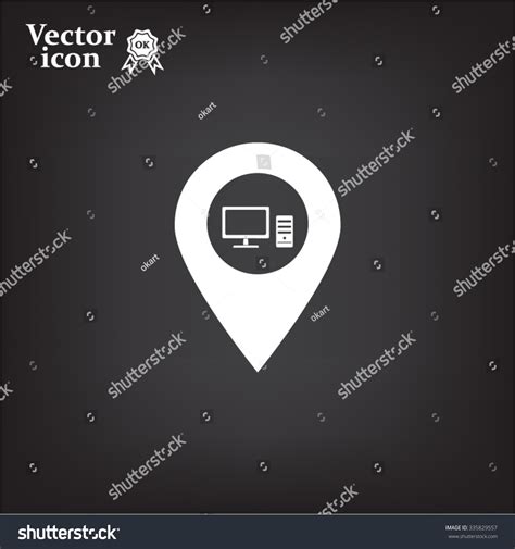 Computer Icon Map Pin Royalty Free Stock Vector 335829557