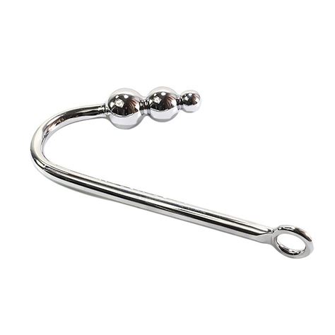 stainless steel anal butt plug 3 ball hook metal anus dildo sex toys men ebay