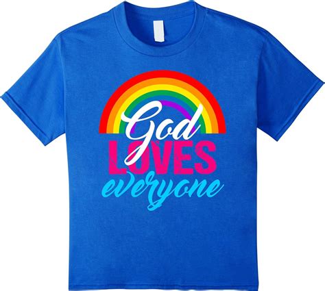 God Loves Everyone Rainbow T Shirt Clothing