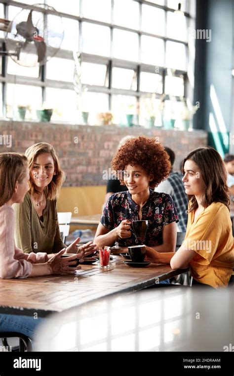 Cafe Meeting Women Cafes Feedback Womens Stock Photo Alamy