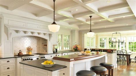 Dark brown stained kitchen coffered ceiling. Coffered Ceiling - Coffered Ceiling Designs | Shop DIY ...