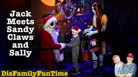 Jack Skellington As Sandy Claws And Sally Meet And Greet At Mickeys Very