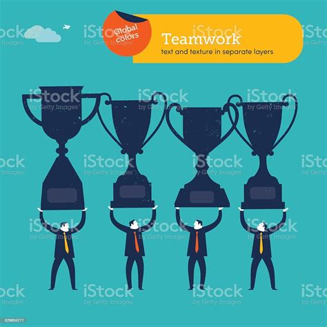 Businessmen Carrying Trophies Stock Illustration Download Image Now