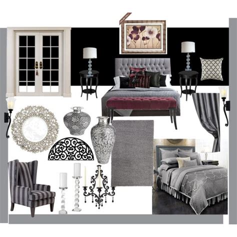 Shop luxury bedroom accessories online. My Black and Grey bedroom with a splash of burgundy ...