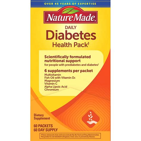Nature Made Diabetes Health Pack 60 Packets