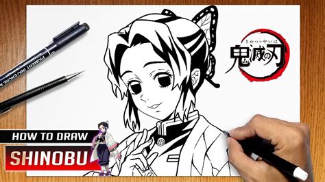 How To Draw Shinobu Kocho From Kimetsu No Yaiba Youtube