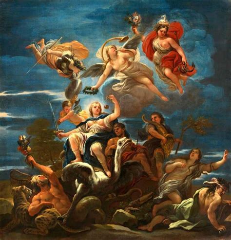 Alegoria Da Justiça 1680 De Luca Giordano Tela Para Quadro Na