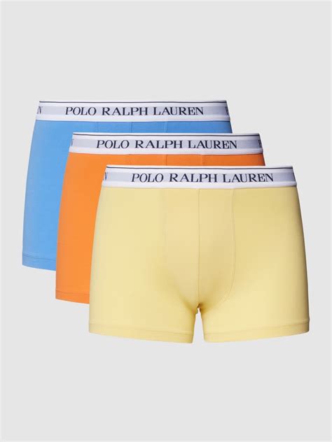 polo ralph lauren underwear boxershort met elastische band in een set van 3 stuks in oranje
