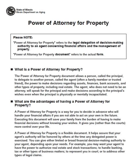 Free Illinois Durable Power Of Attorney Short Form Pdf