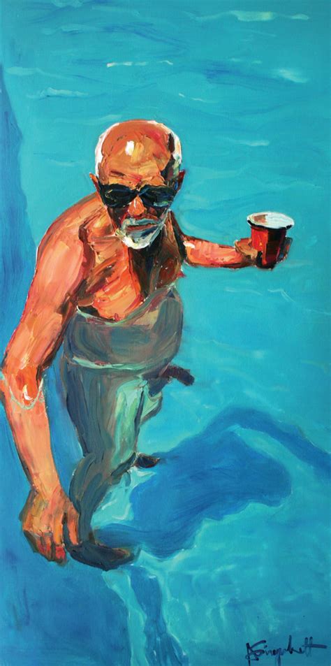 An Old Man With A Drink Painting By Alexei Biryukoff Artmajeur