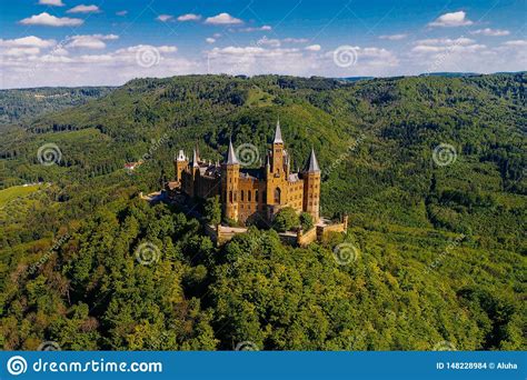 Aerial View Of Famous Hohenzollern Castle Stock Photo Image Of King