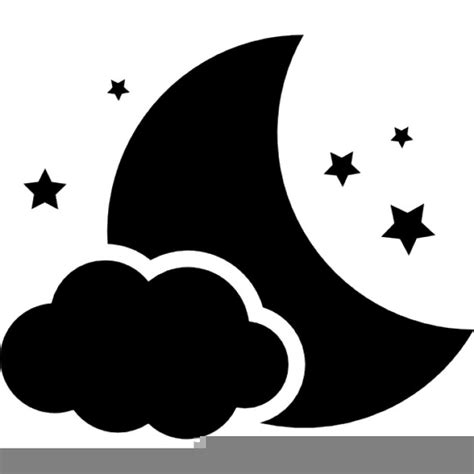 Black And White Moon And Stars Clipart Free Images At