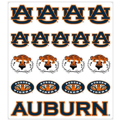 Auburn Tigers Multi Purpose Vinyl Sticker Sheet