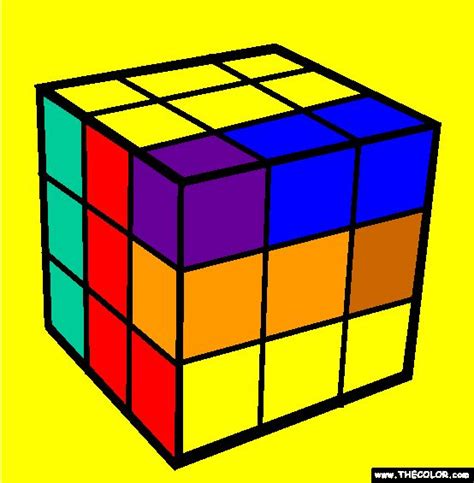 Rubiks Cube Coloring Page Free Rubiks Cube Online Coloring
