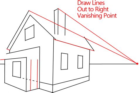 How To Draw A House With Easy 2 Point Perspective Techniques How To