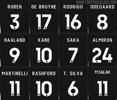 Only 5 Colors Again New 23 24 Premier League Typeface Released Footy
