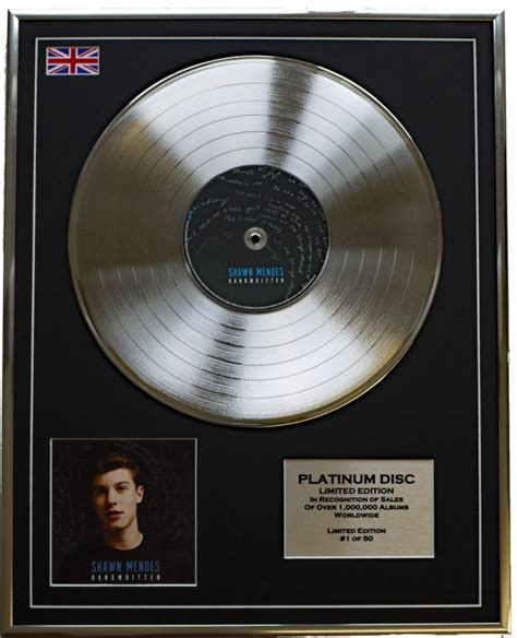 Shawn Mendesltd Edition Cd Platinum Discrecordhandwritten