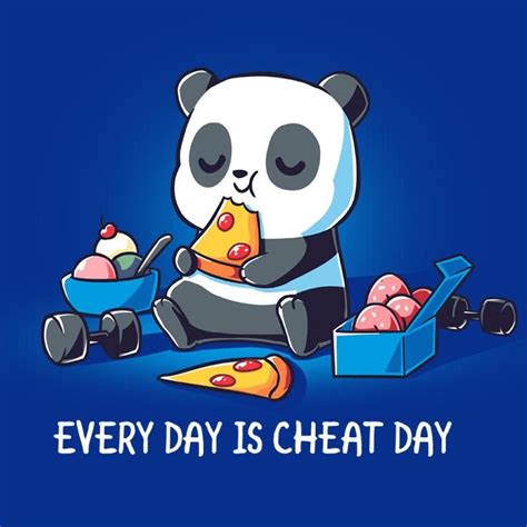 Every Day Is Cheat Day T Shirt Teeturtle Happy Panda Cute Animal