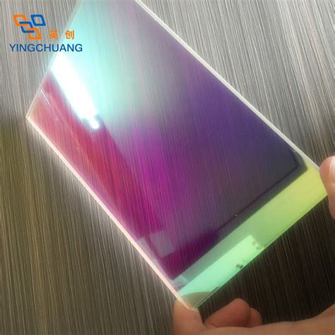 Glossy Coloured Radiant Plastic Iridescent Glass Rainbow Acrylic Sheet