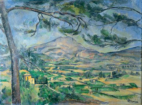 Post Impressionism Mont Sainte Victoire By Paul Cezanne