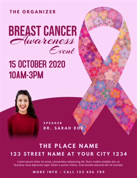 Breast Cancer Awareness Event Template Postermywall