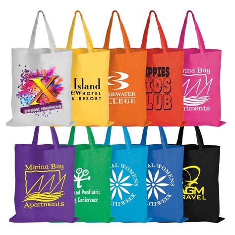 Coloured Printed Cotton Tote Bag 140 Gsm Promotional Bags