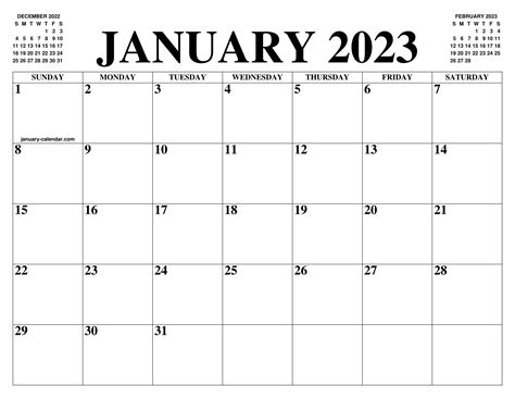 December 2022 And January 2023 Calendar December 2022 Calendar