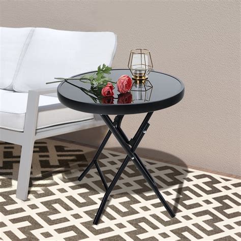 Mf Studio Outdoor Side Table Round Folding End Coffee Table Dia177