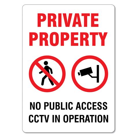 Private Property No Public Access Cctv In Operation Sign The Signmaker