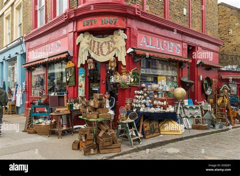 Alices Antiques Shop On Portobello Road London England Uk Stock