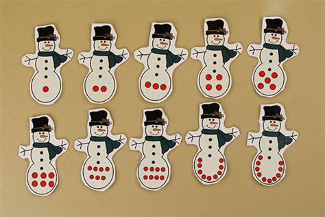 Counting Numbers Snowman Numbers Printable File Folder Etsy