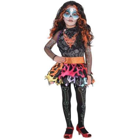 Monster High Party City Skelita Calaveras Outfit Small Child Costume