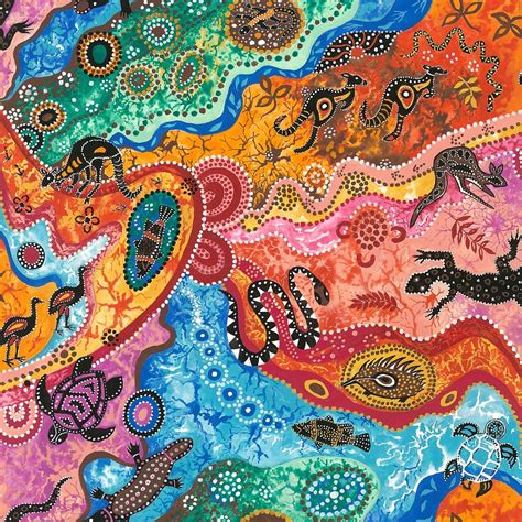 Dilkara By Nutex Features Aboriginal Drawings And Animals In Fabulous