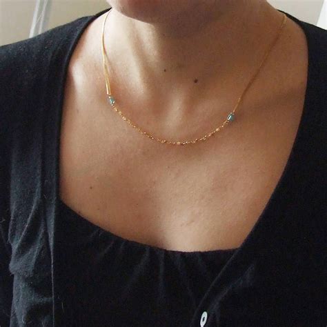 Delicate Gold Necklace With Lace Chain By Aliquo