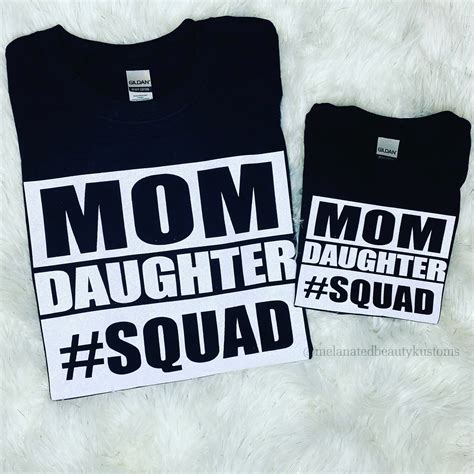 Mom And Daughter T Shirt Mom Daughter Squad T Shirt Etsy