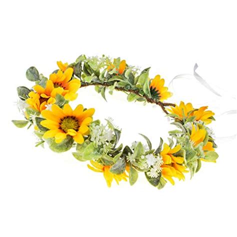 Dreamlily Woodland Wedding Daisy Flower Crown Boho Sunflower Hair
